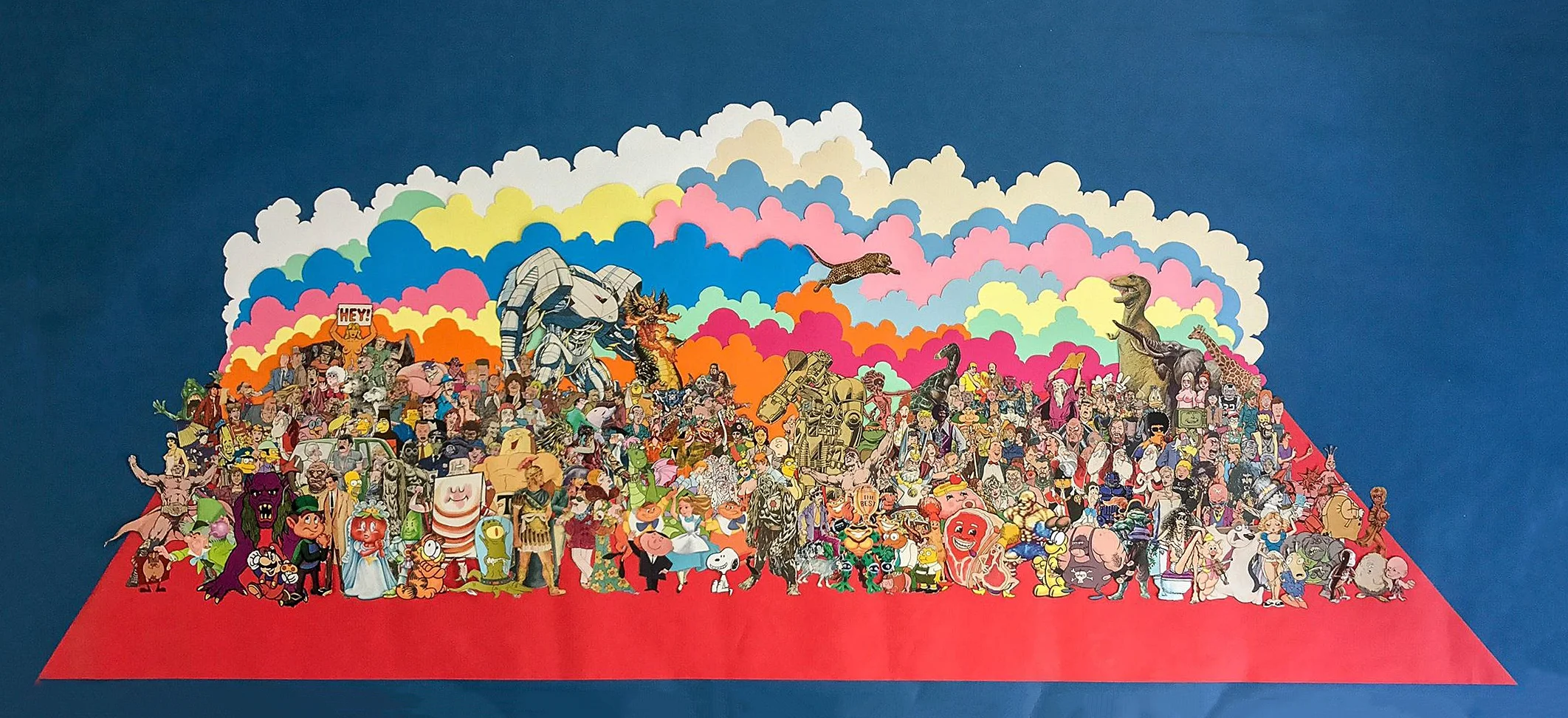 Gang of Friends (Analog Collage - 66" x 30" - 2018)