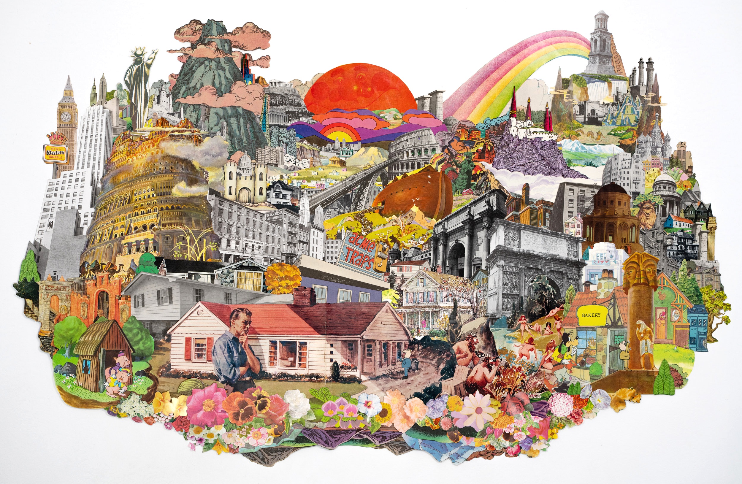 Back At Home (analog collage - 42 x 27)