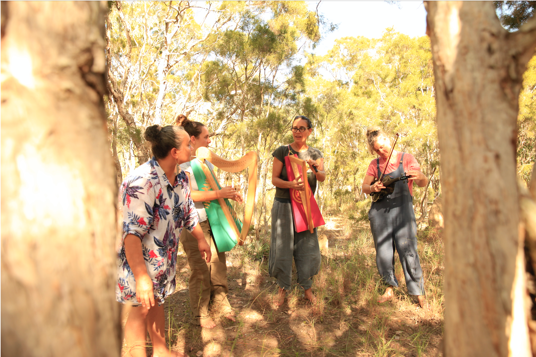 Artists gathered on Buluwai Country