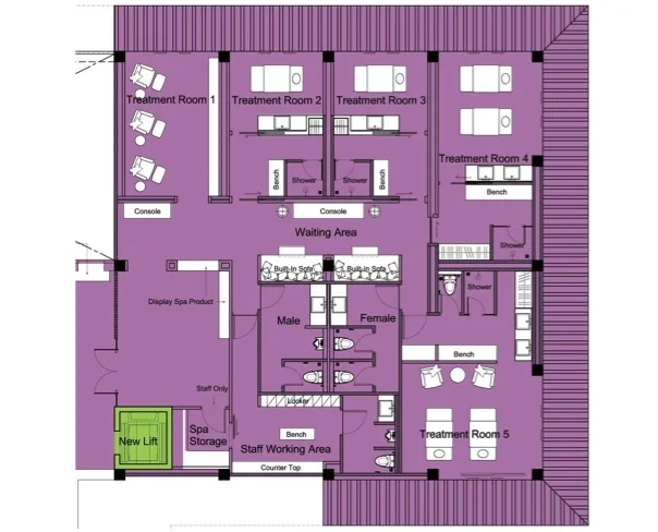 Second Floor Spa Layout Plan