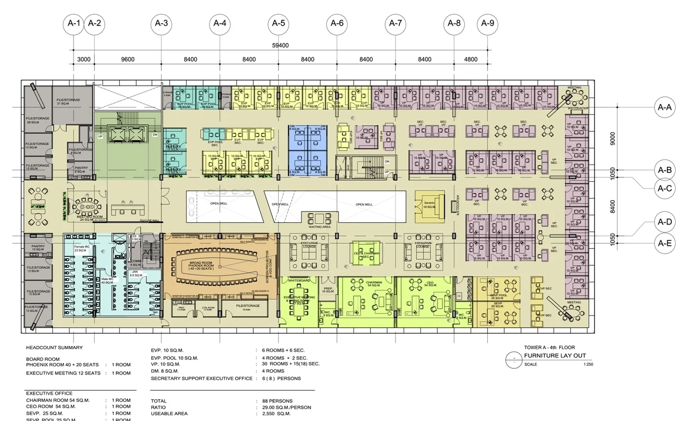Furniture layout plan- Executive floor