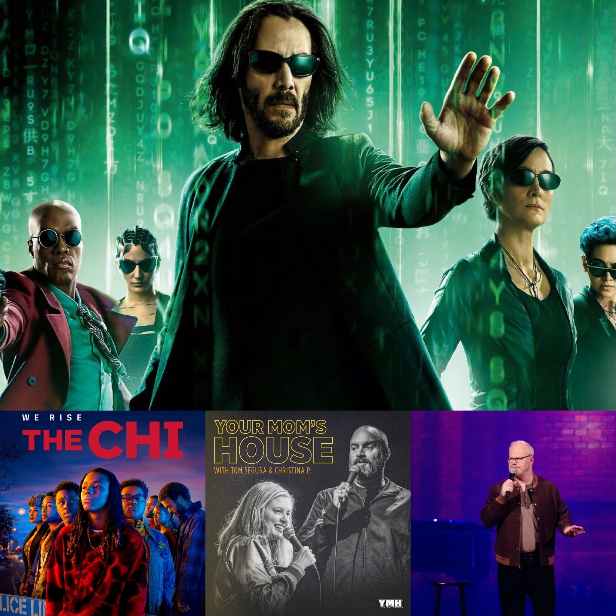 #200 – The Matrix Resurrections, The Chi S4, Jim Gaffigan’s Comedy Monster and GOATs doing GOAT $hit
