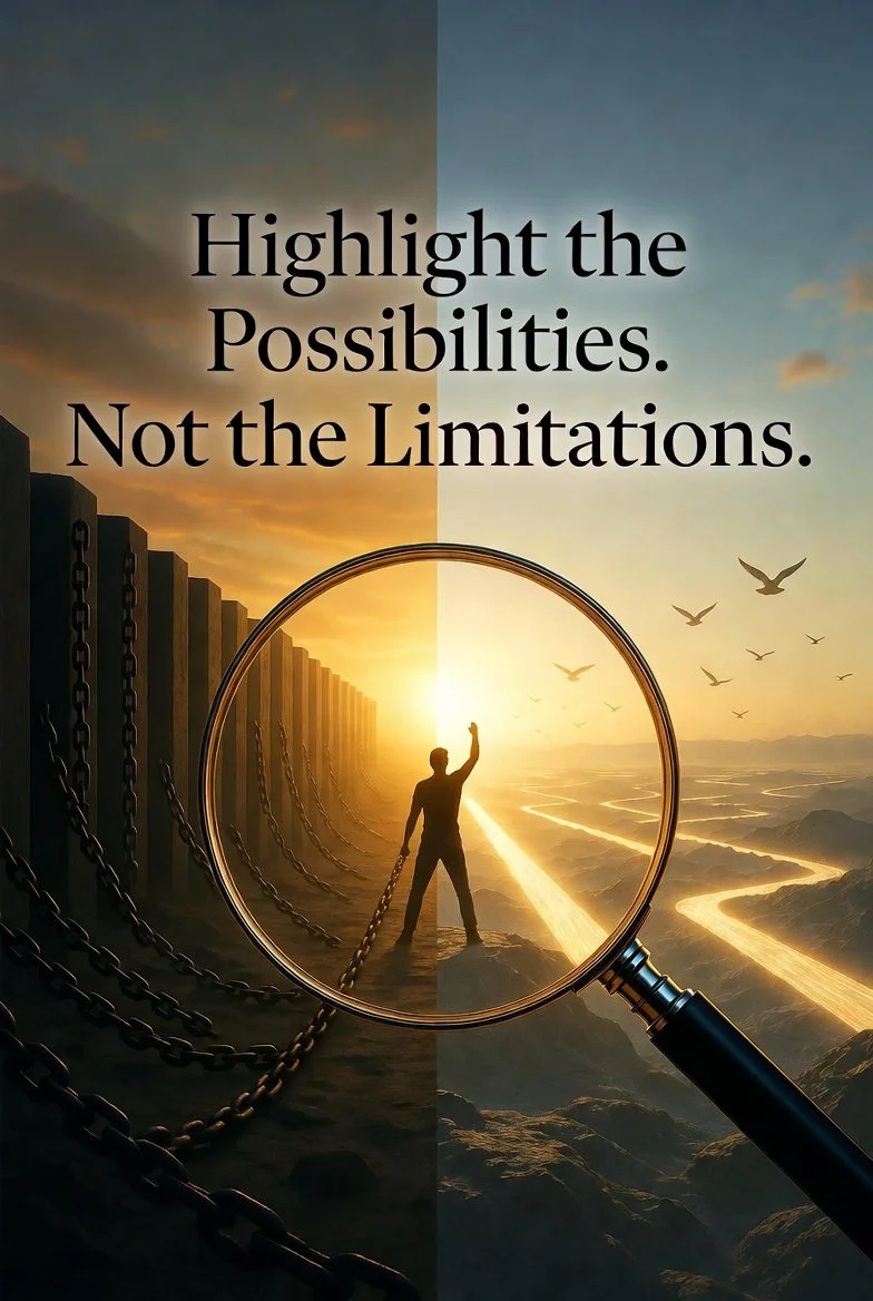 Highlight the Possibilities.  Not the Limitations. 
