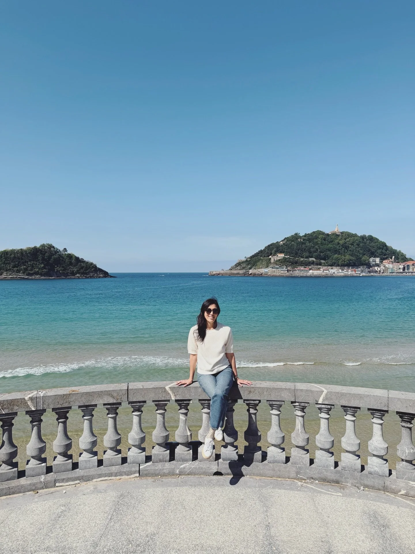 San Sebasti&aacute;n by foot, by funicular, by moped.

From the bluest blue-green water to the bird&rsquo;s eye view.
Dish that knocked our socks off: langoustine aguachile tostada @erre.donostia.
Not a movie but could be: Hundreds of tiny ballerinas