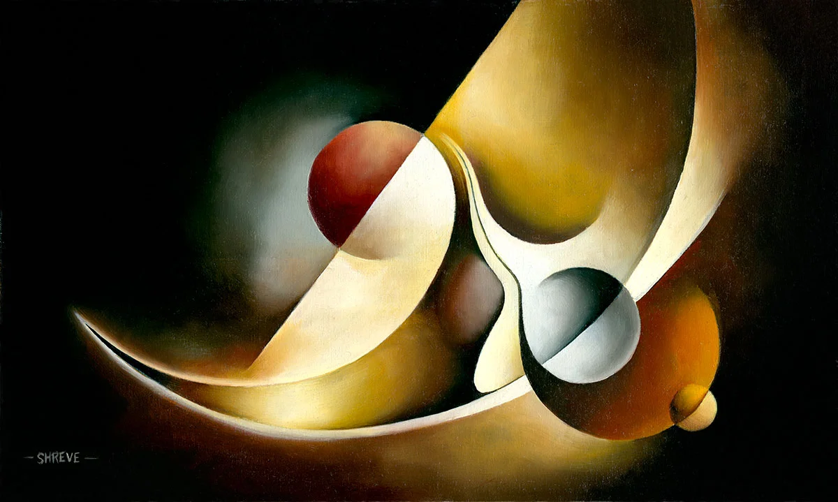 The Obedience of Orbit.  Oil on Board, 6" x 10"