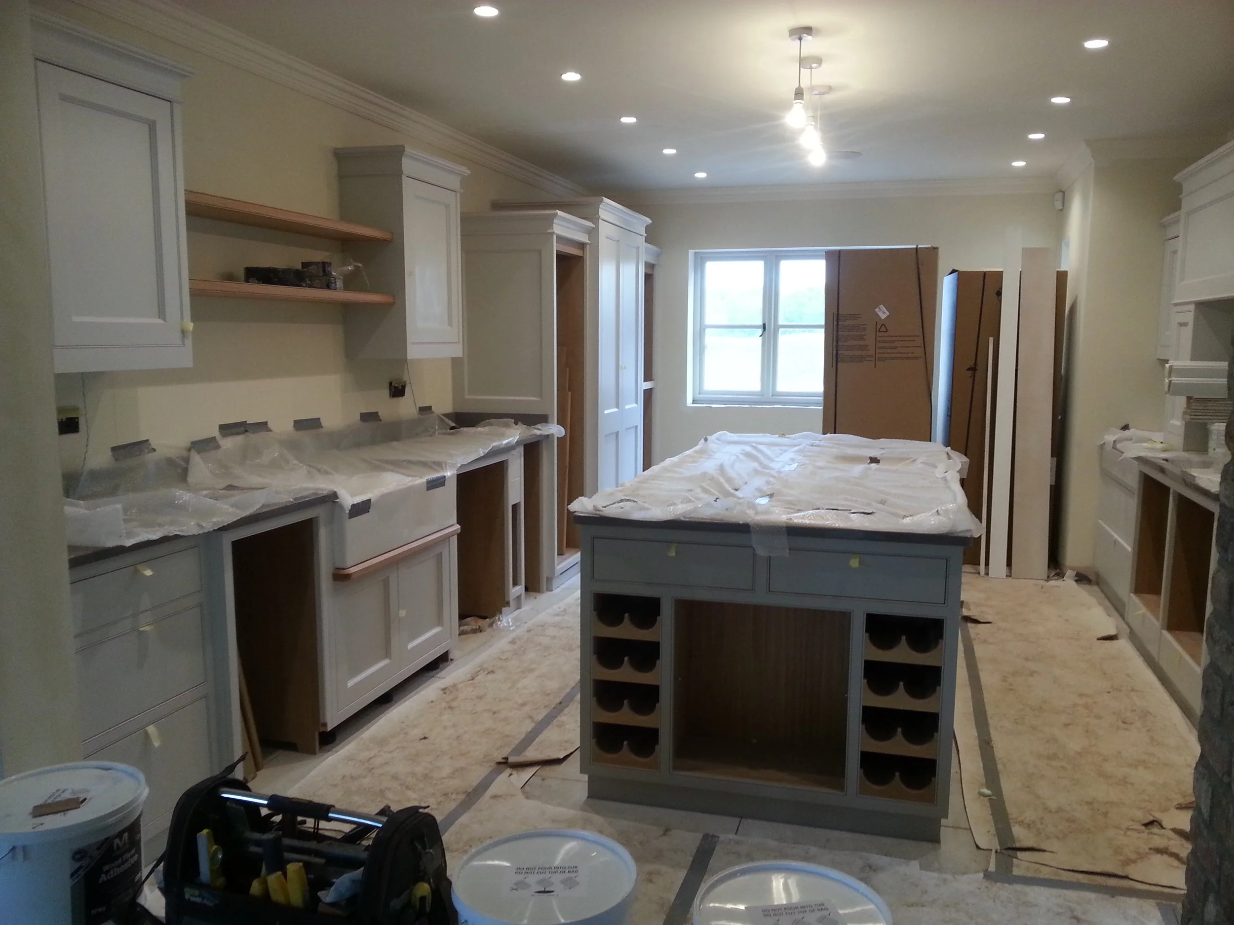 On site during painting