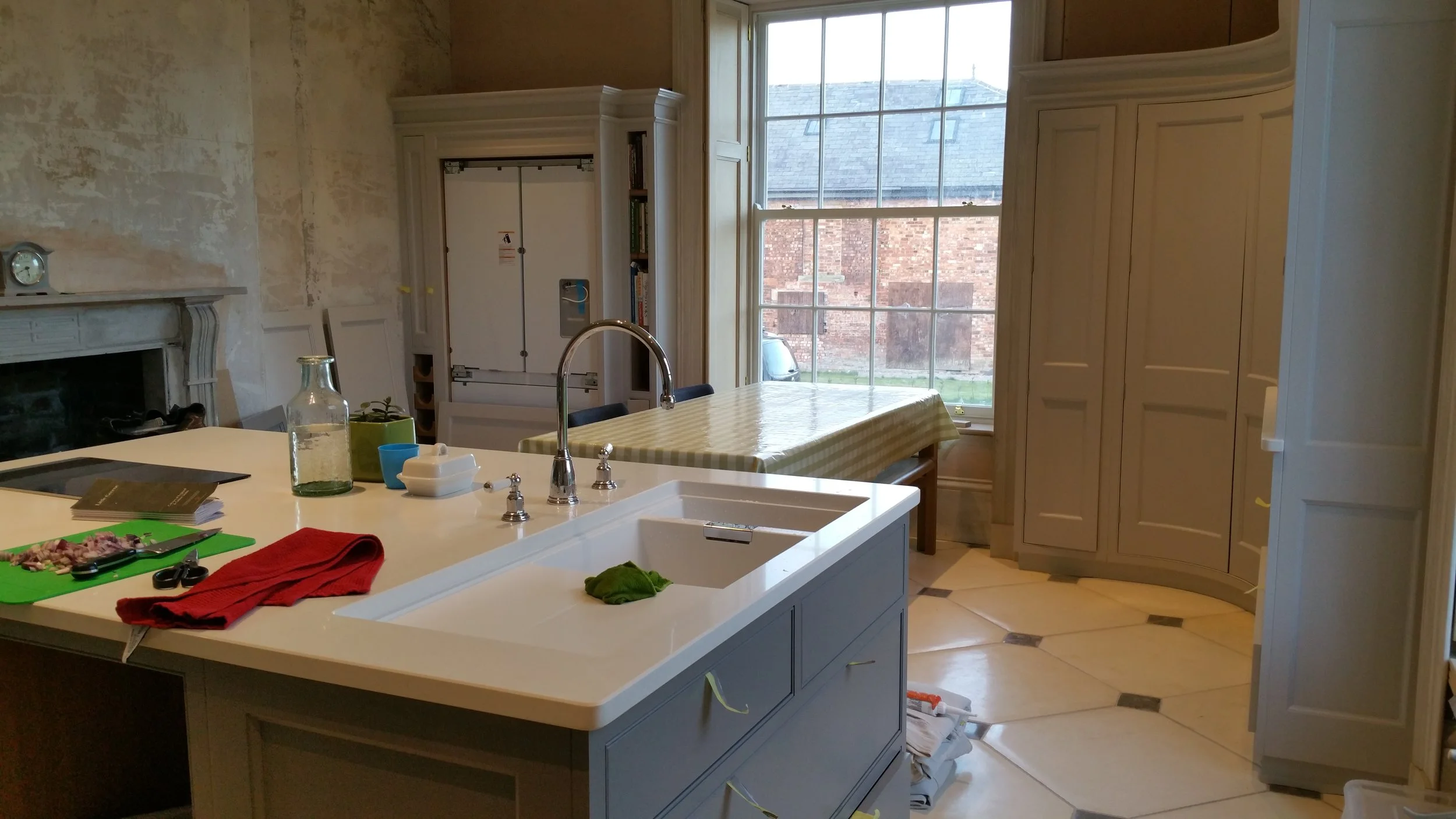 On site during painting