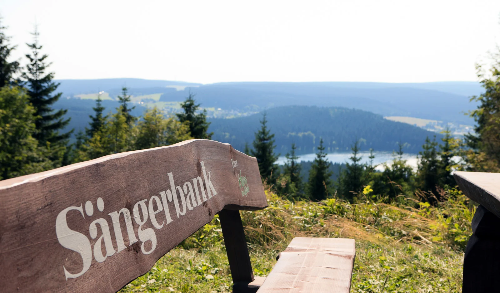 Die Sängerbank mit einem wundervollen Ausblick über den Thüringer Wald.