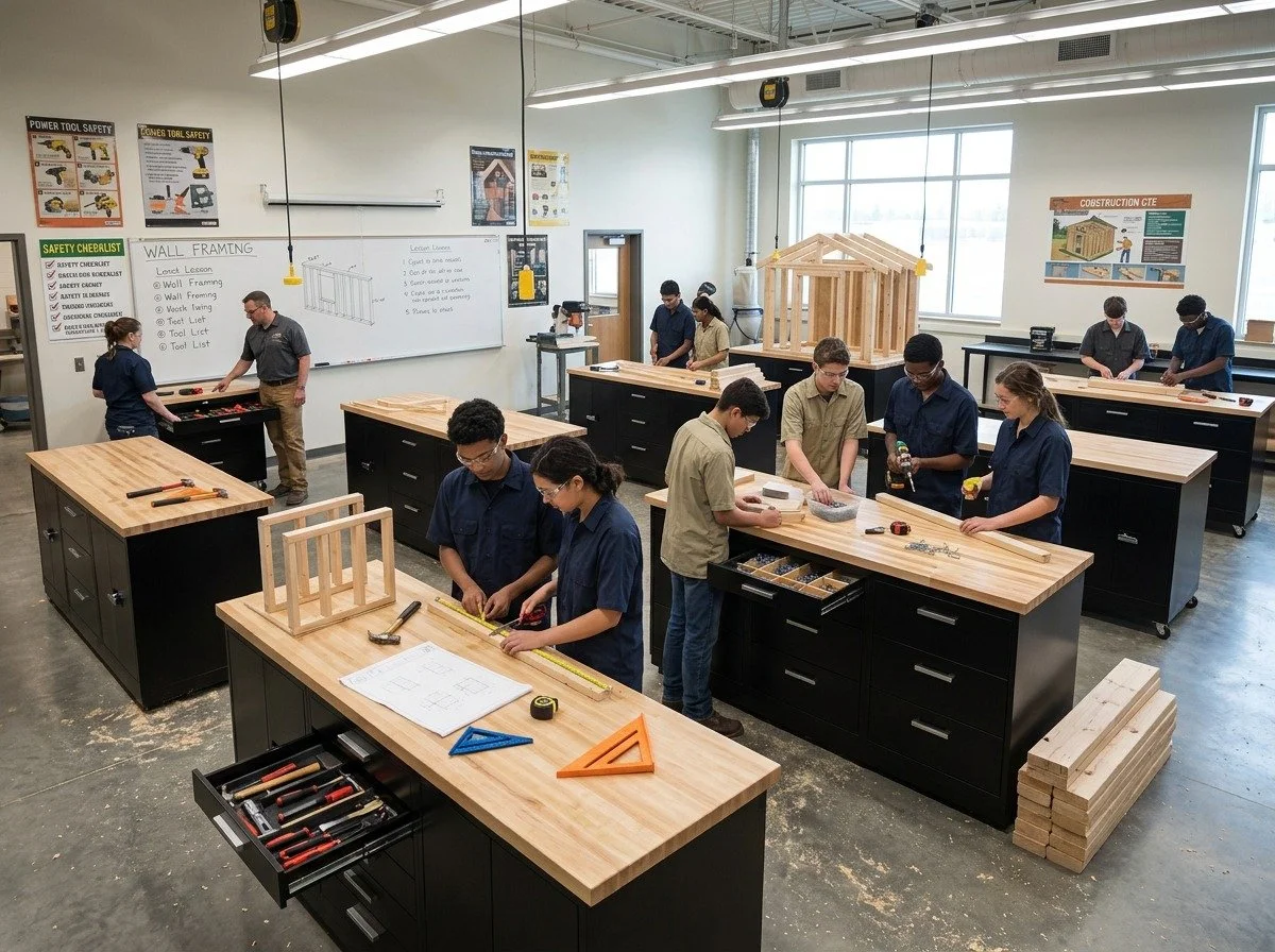 Furniture built for the trades. The Forge lineup is designed to fit seamlessly into all CTE spaces.