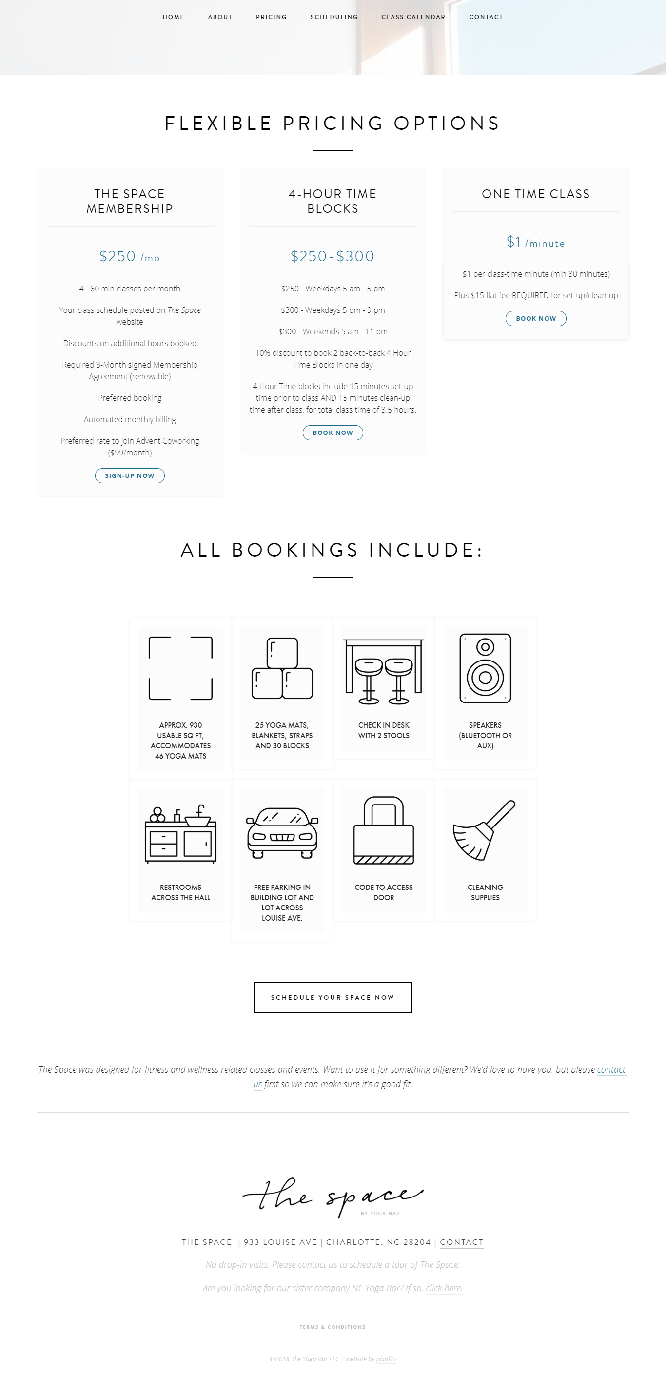 website design for yoga studio