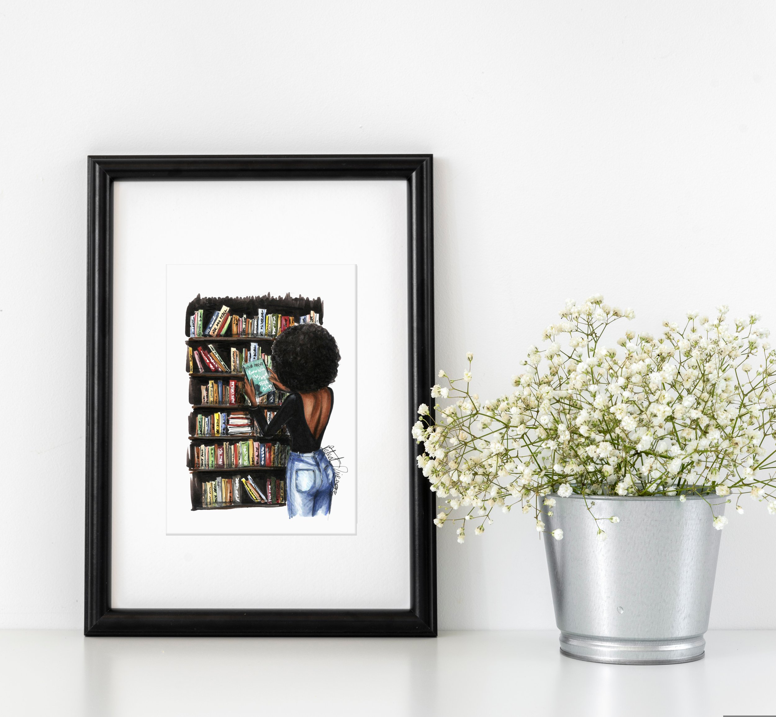 "Book Lover" Print in A5