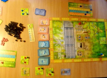 20th Century Gameboard and my start tiles (bottom left hand corner)