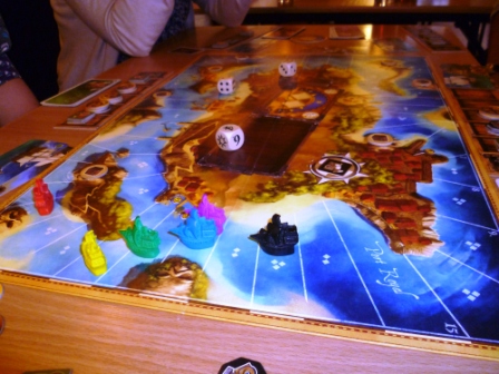 The pirate fleet sets sail - guess who is trailing.