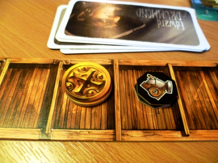 2 of my 5 holds - 3 doubloons and a couple of shot - meagre holdings indeed 