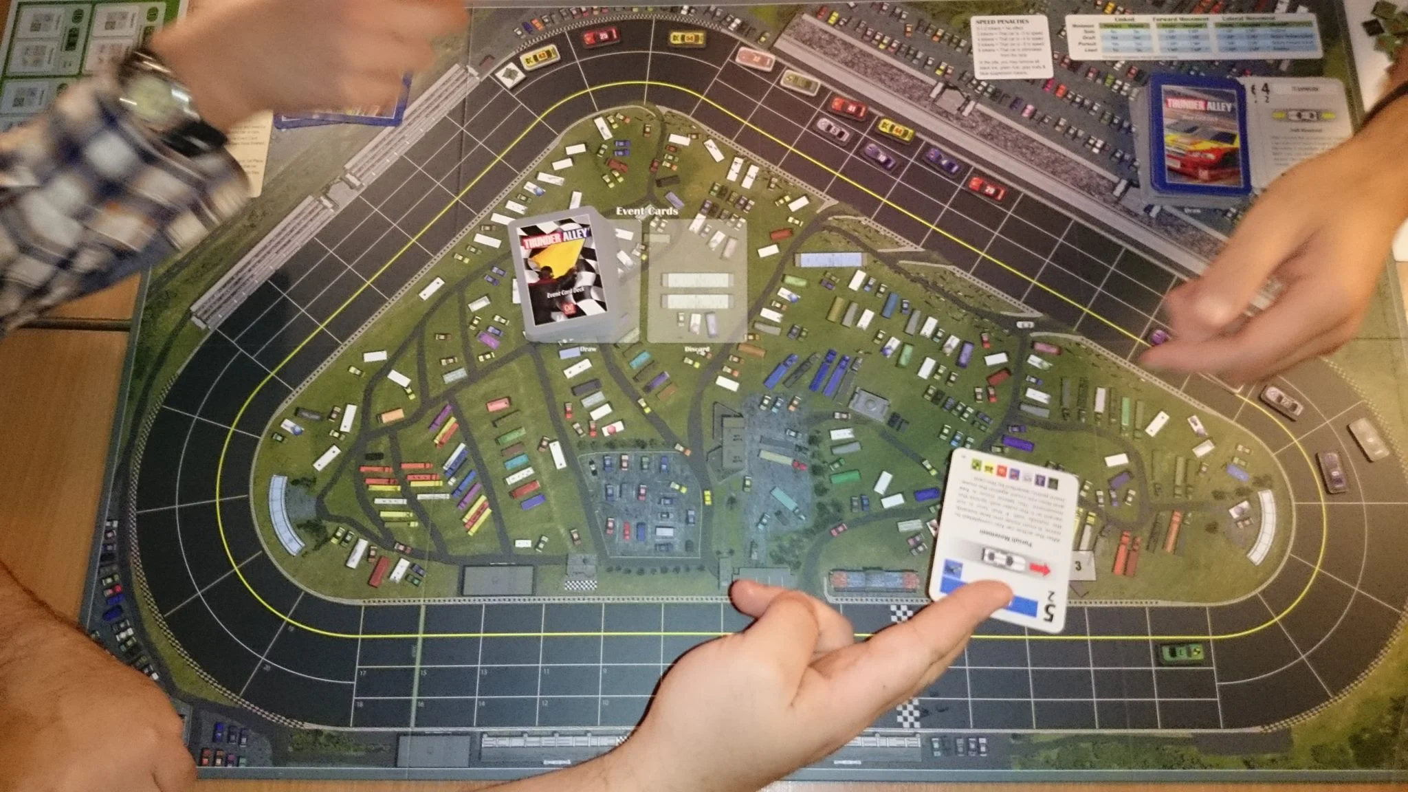 Thunder Alley's race-track, and lots of flapping hands...