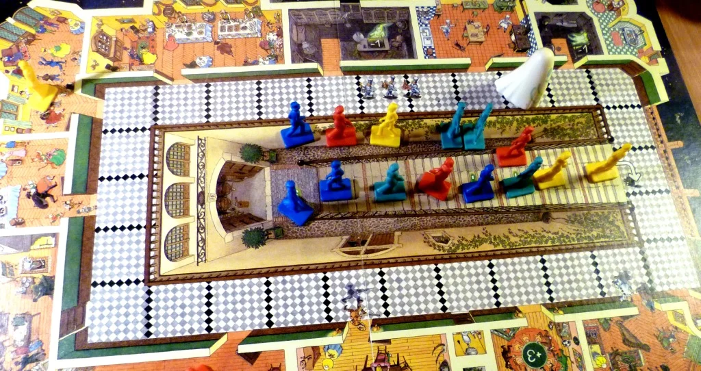 Hugo has been busy in this round and captured nearly every playing piece, he usually is a busy ghost but rarely this busy.