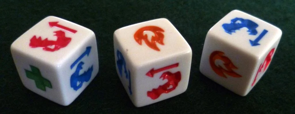 A set of dice - the game contains 20 dice allowing for advanced play.