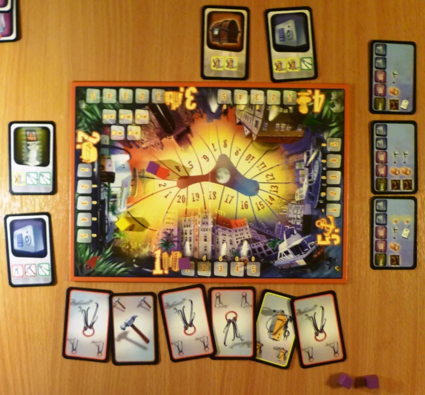 Tools at the bottom which are then spent on items cards in sections 2 and 4, the fences are on the right showing what they will buy