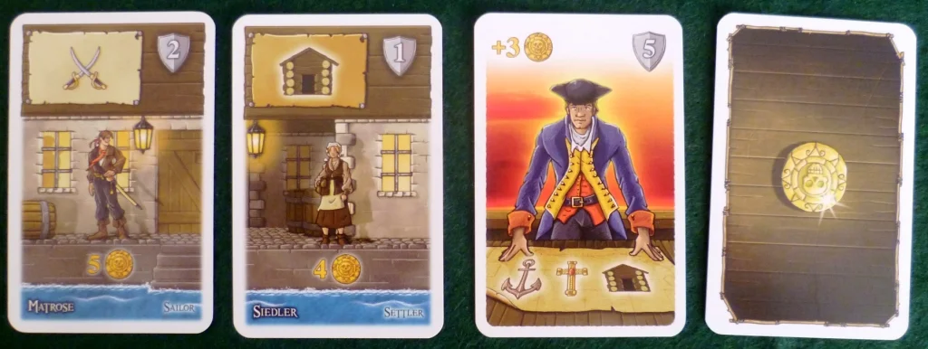 Some of the cards in Port Royal