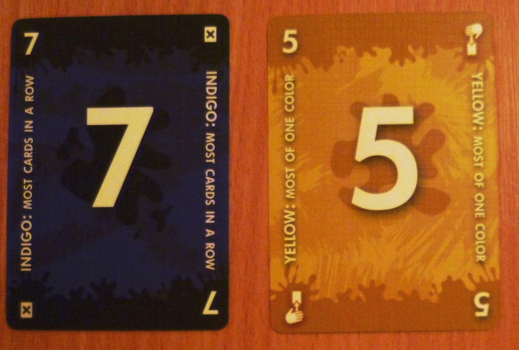 Some of the cards won in Red7