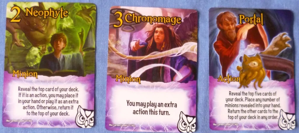 A Selection of cards in Smash-Up