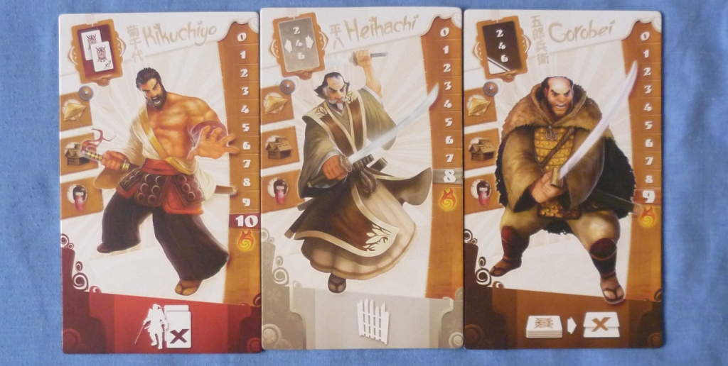Three of the Seven available Samurai