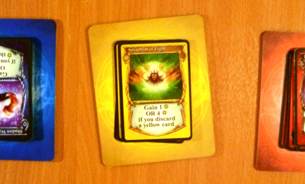 One of the Centre Spell Cards - there can only ever be 1 spell of each colour