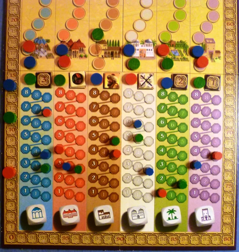 Alhambra at the end of a round just after scoring