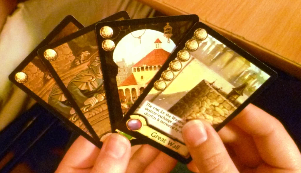 A players hand in Citadels