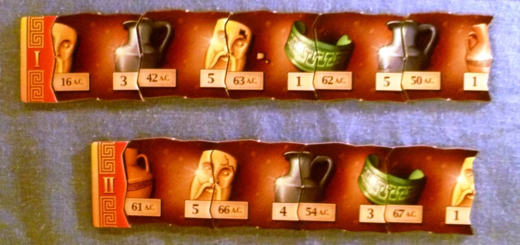 A couple of exhibits belonging to the red player