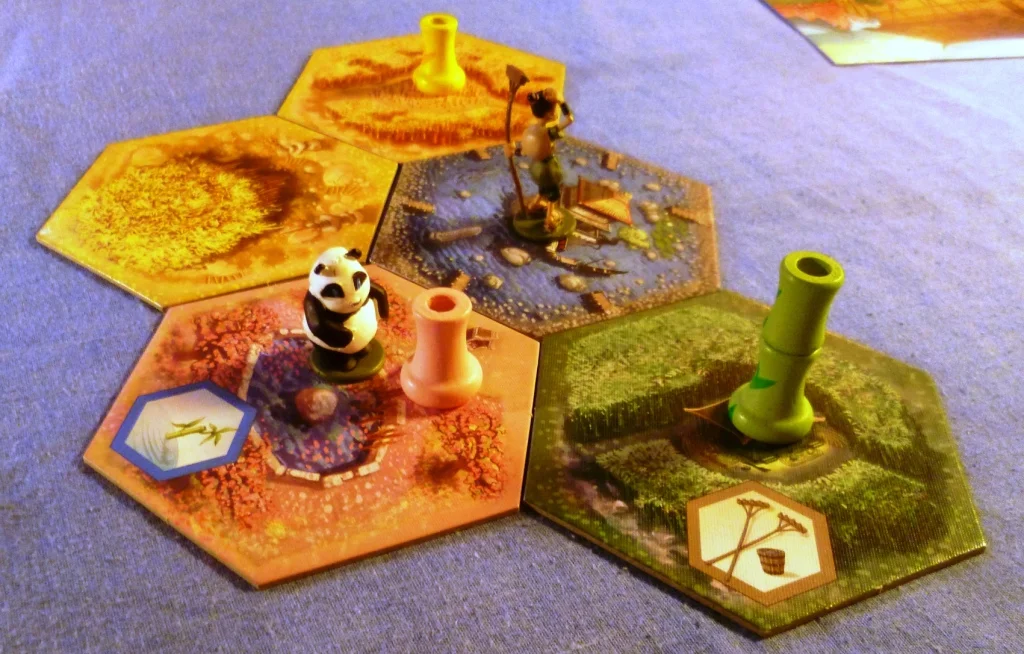 The Takenoko board early in the game