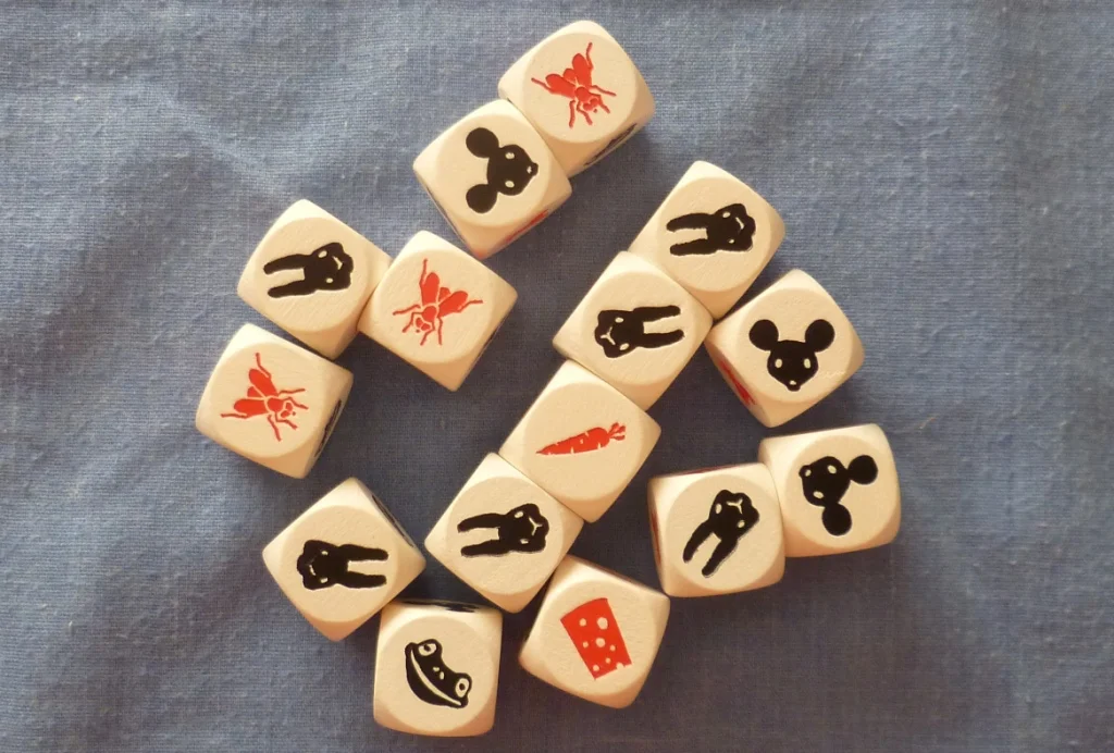 Food dice in Om Nom Nom