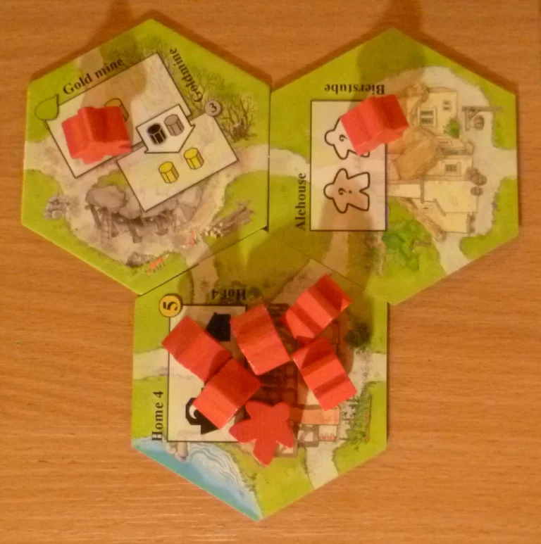 Player 4's village slowly expands