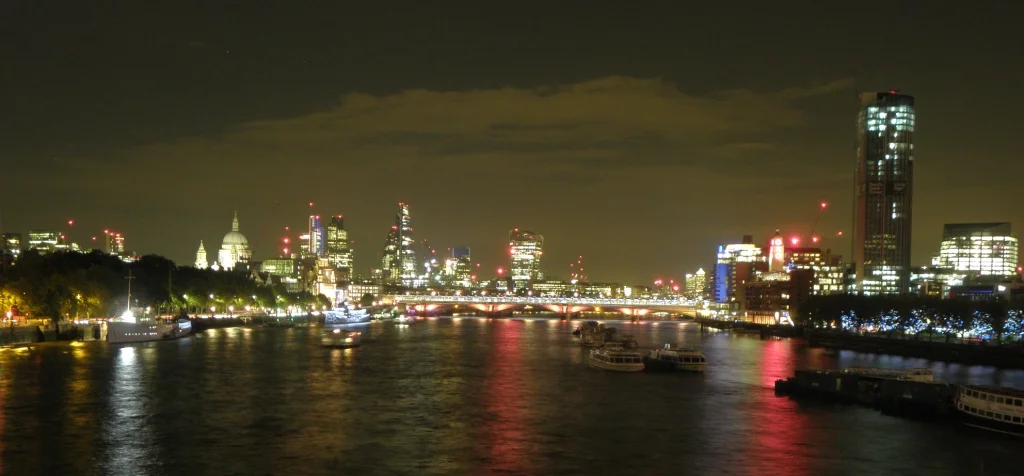 Waterloo bridge looking East