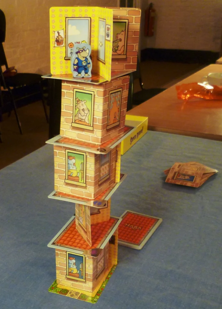 The tower under construction
