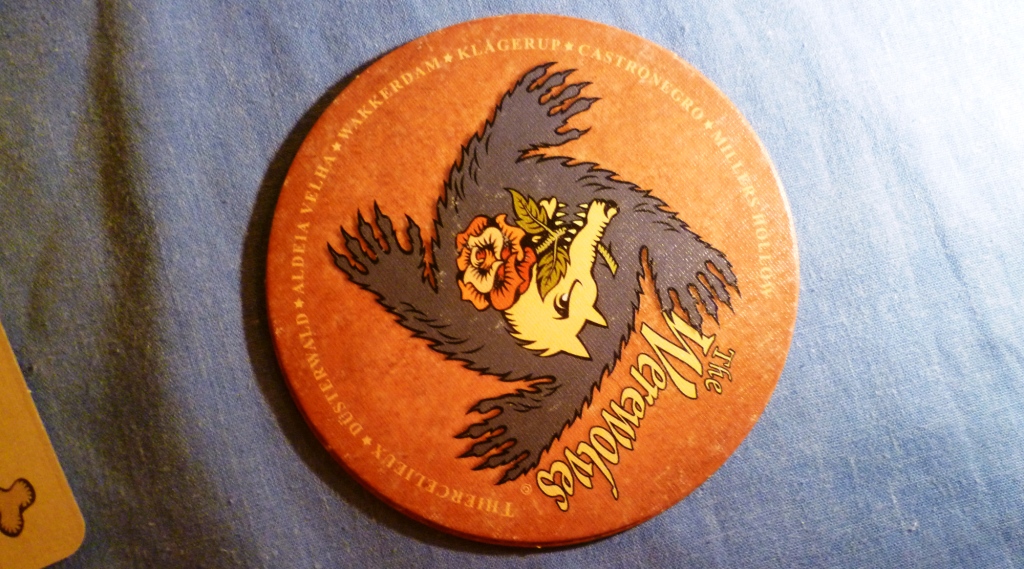 One of myCoasters which may have a rose or skull on the reverse