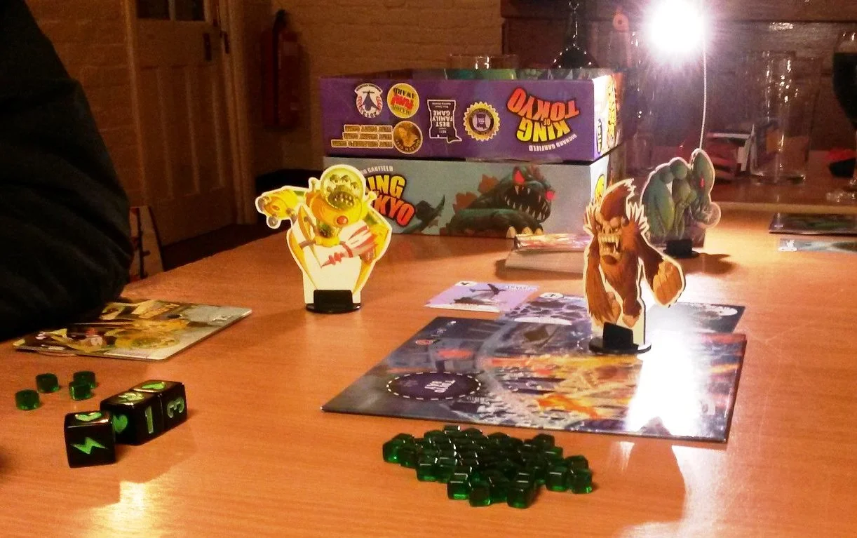 King of Tokyo with some sort of Ape terrorizing the city