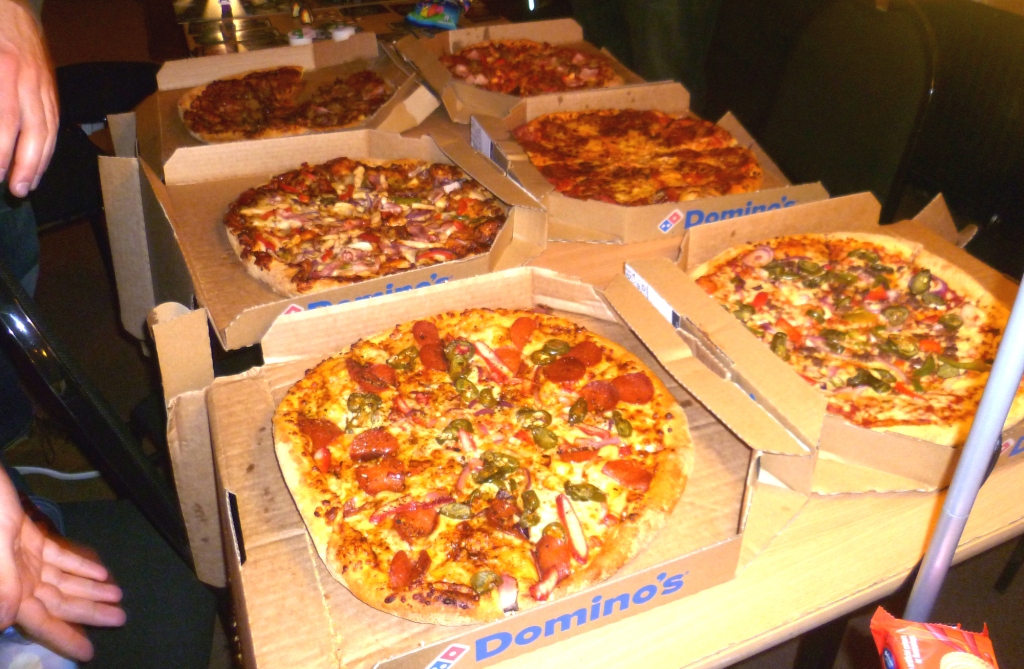 Some of what was available for dinner (the nearest one was hot-hot-hot)
