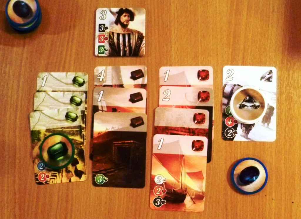 Players display in Splendor