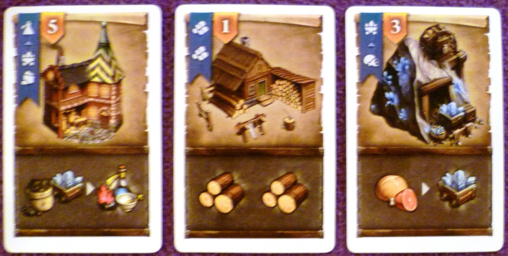 A sample of cards played during a round