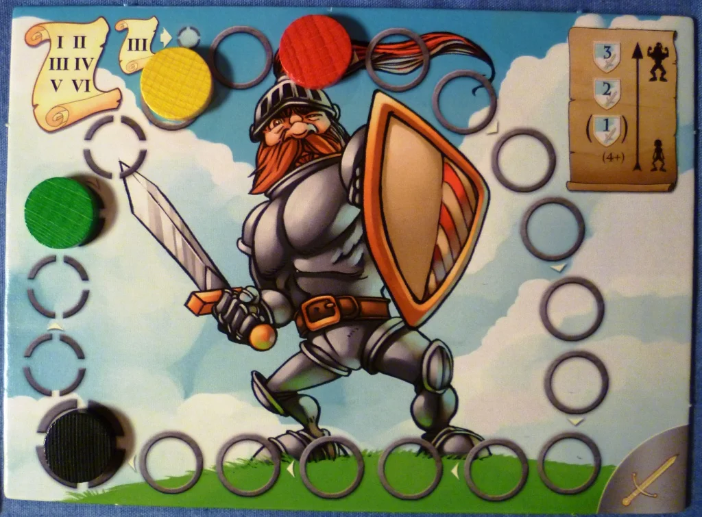 One of the battle boards in Die Holde Isolde
