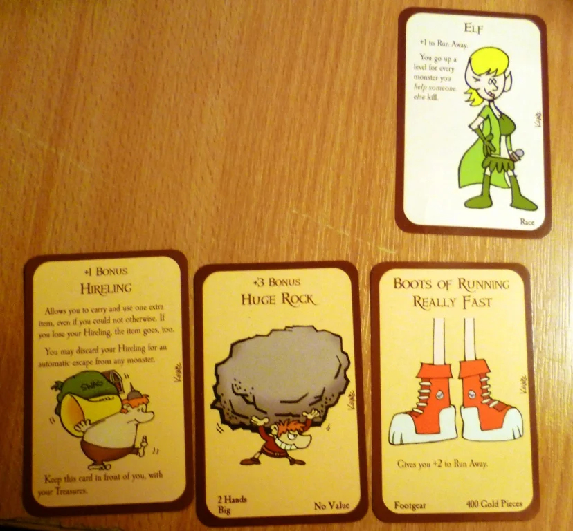 Some of the many many cards in Munchkin