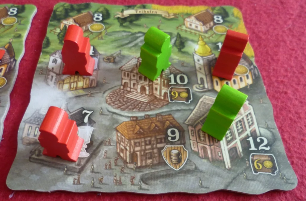 One of the villages in a 2 player game