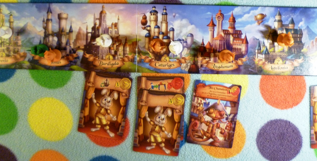 the cities with cards waiting to be taken