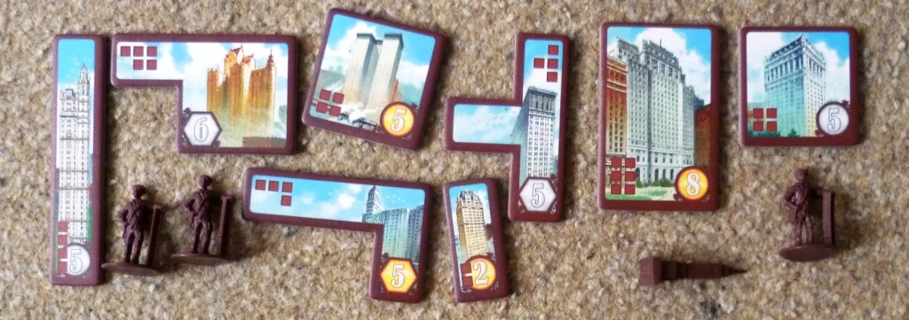 Some of the player pieces
