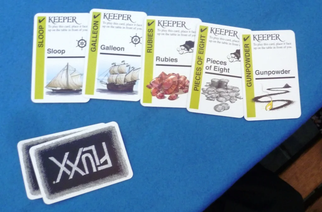 One players Keepers in Pirate Fluxx on Table 4