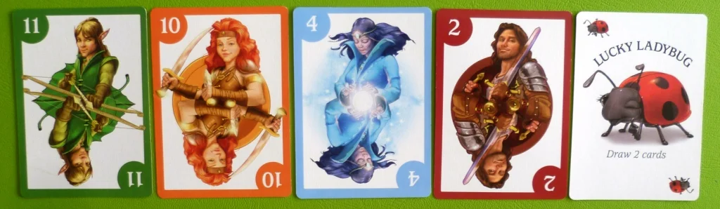 Cards with which to make sets in Dragonwood