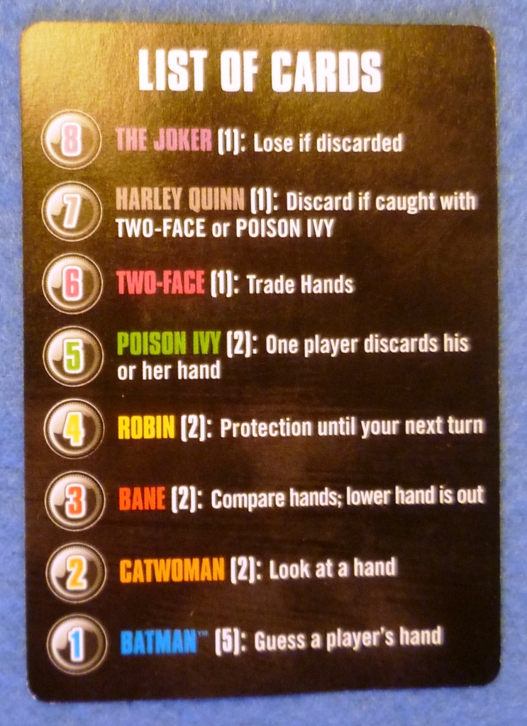 Crib card for Batman Loveletter