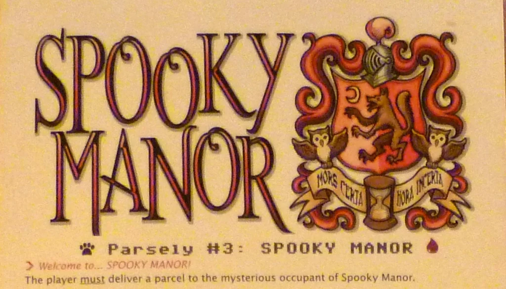 The players introduction to Spooky Manor,