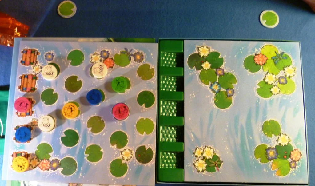 The green bits in photo-centre are the chutes covered by the right hand board